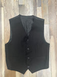 Reversible vest Size 16/18 solid black side 1 and black w/stripes side 2 Miscellaneous