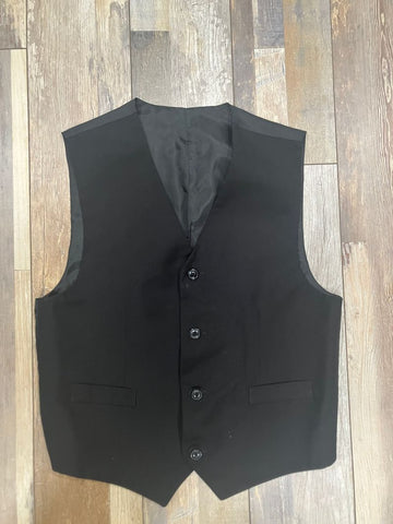 Reversible vest Size 16/18 solid black side 1 and black w/stripes side 2 Miscellaneous