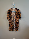 Bailey's Blossom Leopard shrug fits a size 6/7 excellent used condition 6T/6X