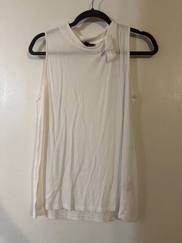Banana republic White tank with small bow Women's - M