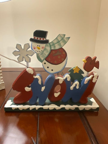 Unknown Wooden Christmas snowman Snow! Decor Holiday