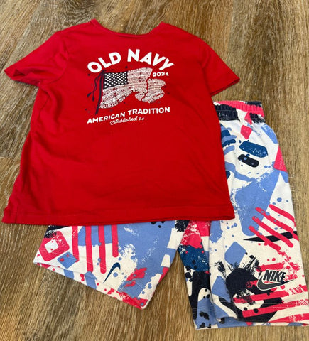 Nike, old navy SS shirt 1shorts 6T/6X