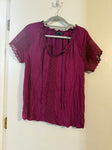 Cable and gage Purple short sleeve shirt Women's - M