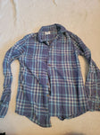 Sonoma Blue plaid LS button up 12