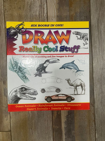 Draw Really Cool Stuff Hardback, 6 books in 1, Fair Cond. Educational