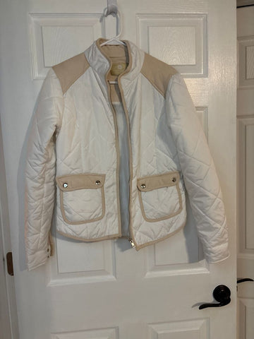 Lauren James Tan and creme light coat never worn Women's - M