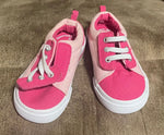 Wonder Nation Pink Canvas Sneakers with Velcro Shoe Laces barely worn 5 (Lil' Kid)