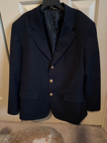 Unknown 12 husky navy blazer with brass buttons 12