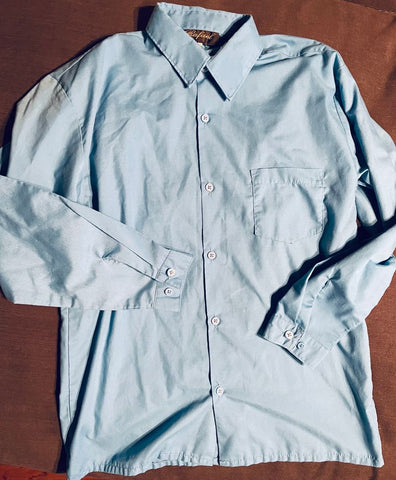 Rafael Gorgeous blue darker than picture button up shirt 16