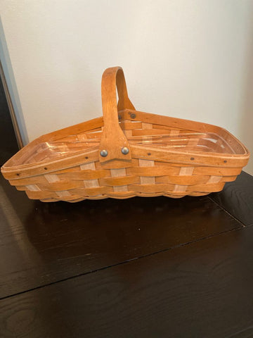 Longaberger Two tone color basket with plastic insert Miscellaneous