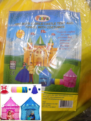 NEW Tents & Tunnel w Costumes 10pc  Boy & Girl Playsets