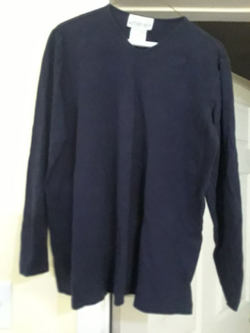 Motherhood Maternity Navy Blue  L/S Top Women's Large 12-14