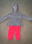 Carters Fleece zip hoodie and pant set 24 Months