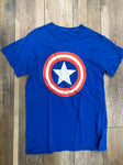 Captain America Blue t-shirt, print has some cracking Men's - S
