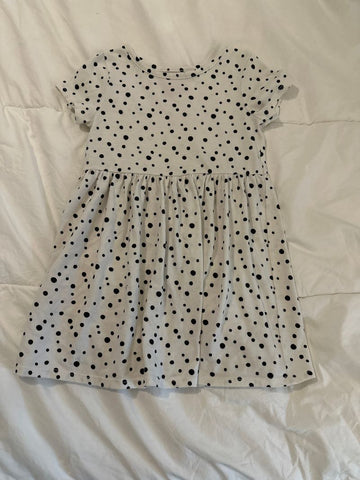 Cat and Jack White polka dot dress 5T/5