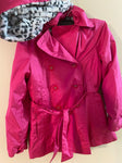 London Fog Girls pink trench coat lined 8