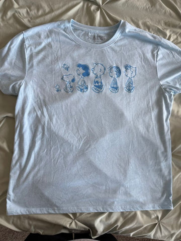 blue peanuts t shirt Women's XXL 18