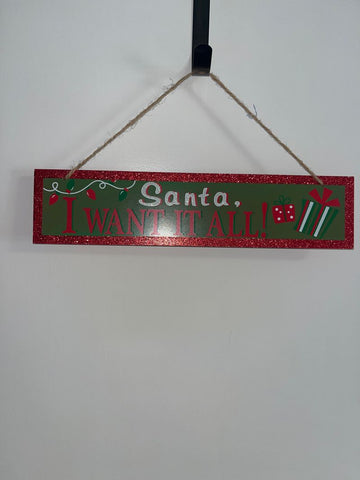 Hobby Lobby wood hanging Christmas sign Holiday