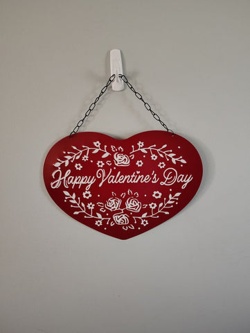 Hobby Lobby Valentine's Day metal sign EUC Decor