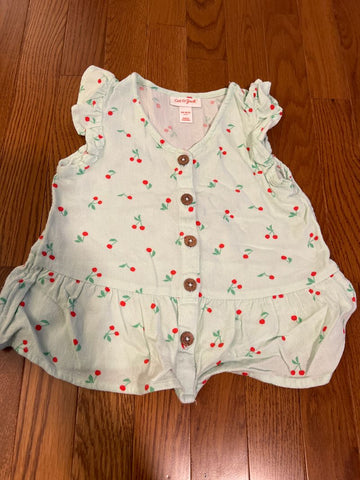Cat & Jack Button up cherry shirt 5T/5