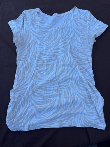 Isabel Tan zebra tshirt Women's Med 8-10