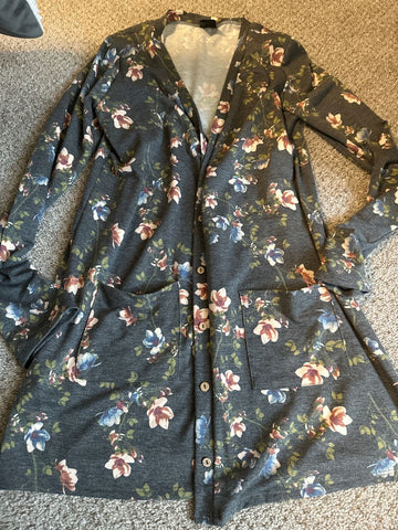 Agnes and Dora Floral long thin cardigan Women's - L