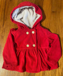 Carters 9M Red Fleece Jacket 6-12 Months