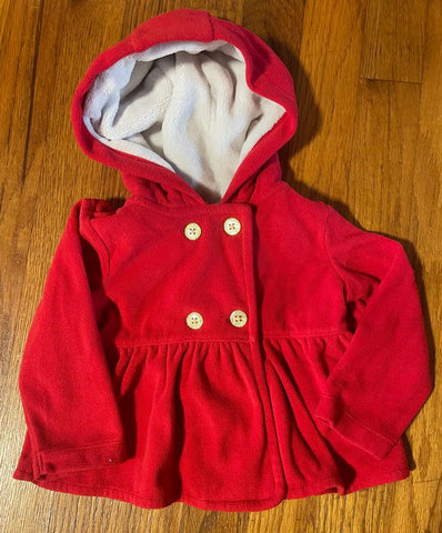 Carters 9M Red Fleece Jacket 6-12 Months