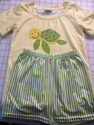 Unknown Turtle Short Outfit 2T