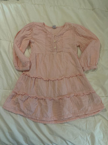 Old Navy Pink tiered muslin dress, never worn 5T/5
