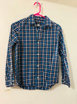 Children place Blue navy red plaid long sleeve 10