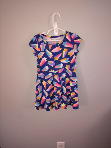 Cat & Jack Neon star dress mild piling good used condition 4T/4