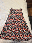 Robert Louis Maxi skirt Black, peach and white chevron Women's - L