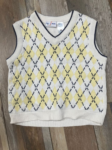 Boys b.t. kids Vest white, yellow & black - SIZE 4T 4T/4