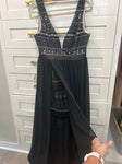 Ark and co Black dress, deep v in front and back Women's 10