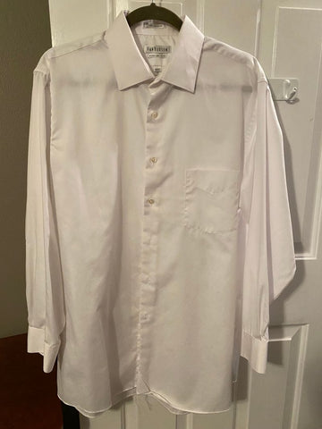 VanHeusen White Dress Shirt 16 1/2 32/33 Men's - L