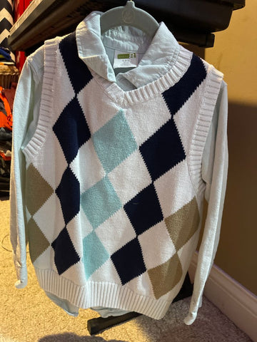 Crazy 8 Shirt and vest 6T/6X