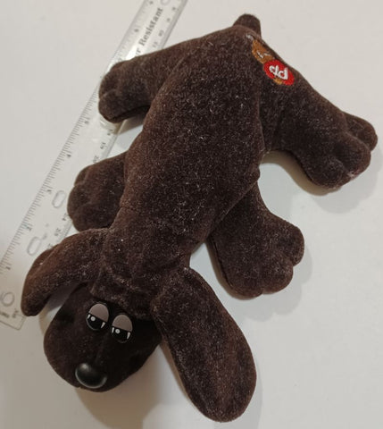 Mini Pound Puppy Dark Brown Vintage Plush Toys