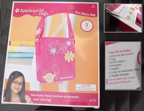 American Girl Crafts Fun Fabric Bag NEW  box torn Arts-Crafts-Hobbies