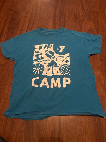 YMCA t-shirt YMCA t-shirt, some cracking on print design 10