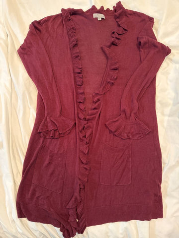 Joseph A Maroon sweater jacket Women's - S