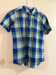 Children place Blue plaid shirt worn once 10