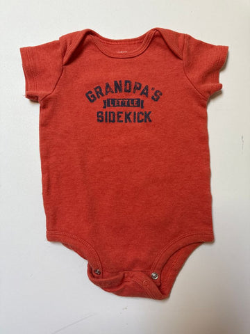 Carters Orange grandpas little sidekick onesie 12 Months