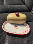 Butter Dish Butter Dish EUC yellow and red Kitchen