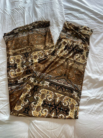 Catos Brown pattern gaucho pants Women's - L