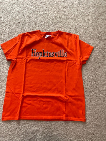 Port and company Hopkinsville is in Glitter screenprint outlined in jewels. Women's - M