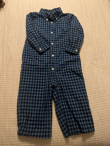 Polo Ralph Lauren Blue Gingham 9M 6-12 Months