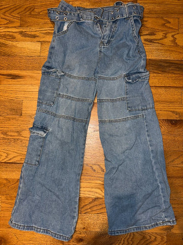 Soho Blue Tag out fits like 10 pocket jeans w belt small spot back of knee 8