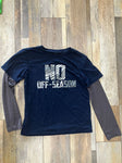 Tek Gear, Navy blue wording is cracking, long sleeve 12