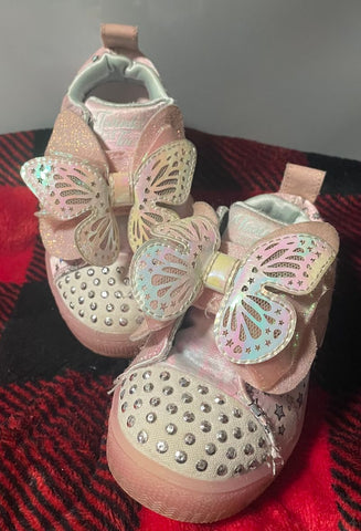Sketchers Butterfly Twinkle Toes Light Up Sneakers 7 (Lil' Kid)